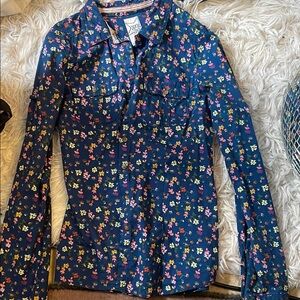 Vintage Floral Blue Women's Top
